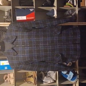 Requirements black blue wool jacket size 8 petite